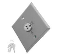 Zerodeko Interruttore a Chiave per Emergenza in Acciaio Inox 304 Pulsante di Uscita Antipanico Momentaneo Controllo Accessi per Porte Automatiche e Cancelli di Sicurezza Set 1 Pezzo