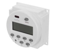 Zerodeko Interruttore Timer Digitale Programmabile 12v 16a Display Lcd, Controllo Affidabile, Custodia in Plastica Bianco, per Pannelli Solari e Dispositivi Elettrici in Serra