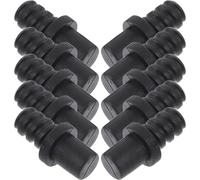 Zerodeko Kit 10 Pezzi Connettori per Manico Scopino Wc in Plastica Resistente, Adattatore Autobloccante a Spirale per Ricambio Parti di Ricambio Manico Scopino, Accessori Compatibili