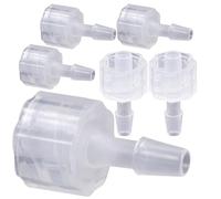 Zerodeko Kit 8 Pezzi Adattatori Luer Lock in Pp Filetto Interno 3,2 Mm, Raccordi Dritti per Tubi, Tenuta Sicura e Anti-perdita per Uso Industriale e Artigianale