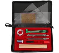 Zerodeko Kit da Disegno Tecnico Professionale Righello Graduato, Compasso e Scatola Portaoggetti Cerniera, Strumenti Multifunzionali per Matematica, Arte e Progettazione Colore Casuale