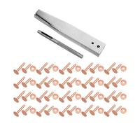 Zerodeko Kit Rivetti per Pelle Set per Bave, Utensile in Rame | Scarpe e Articoli in Cuoio, Formato 1, 40x1, 00x0, 33cm, Include Rivetti Cavi e Utensili Necessari