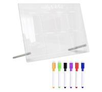 Zerodeko Lavagna Cancellabile a Secco da Scrivania in Acrilico Trasparente Superficie Liscia e Orientamento Flessibile per Appunti Liste e Uso Personale o Professionale