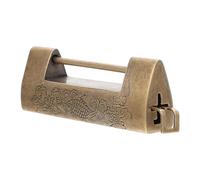 Zerodeko Lucchetto Antico Cinese in Rame, Stile Vintage per Portagioie | Chiusura Robusta e Pratica, Effetto Decorativo, per Mobili e Scatole, Finitura Oro, Gusto Tradizionale Inciso