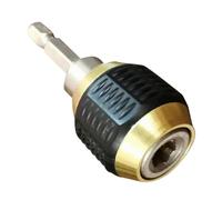 Zerodeko Mandrino Autoserrante per Trapano Elettrico a Mano Adattatore Esagonale 1/4" in Acciaio Inox da 60 MM Blocco Stabile e Impugnatura Antiscivolo Accessorio Portatile per Punte