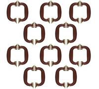 Zerodeko Maniglia di Ricambio per Valigia e Cassetta Attrezzi in Plastica Semi-Rotonda Set da 20 Pezzi Impugnatura Antiscivolo Marrone Scuro Compatibile Borse e Custodie per