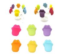 Zerodeko Marcatori a Forma di Labbra Rosse in Silicone per Bicchieri Segna Bicchieri Set da 6 Pezzi Riutilizzabili per Feste e Cocktail