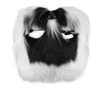 Zerodeko Maschera Mezza Faccia Volpe in Peluche per Cosplay e Carnevale, Facile da Indossare Design Creativo e Decorazione per Foto, Materiale Plastico e Peluche