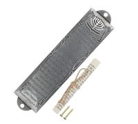 Zerodeko Mezuzah Decorativa in Metallo con Scrittura Religiosa Vintage per Sacro Ebraico e Regalo Religioso