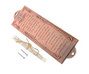 Zerodeko Mezuzah per Porta con Pergamena e Scrittura di Benedizione Inglese, Decorazione Religiosa Vintage in Metallo, Accessorio Culturale Spagnolo per Protezione Spirituale della Casa