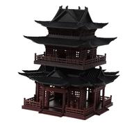 Zerodeko Miniatura Pagoda Statua in Materiale Resistente Decorazione Giardino Zen Ornamento Mini Paesaggio per Acquari e Micro Landscape Modellino Antica Architettura