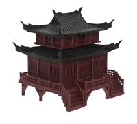 Zerodeko Miniatura tempio cinese decorazione micro paesaggio doppio uso per acquario e bonsai modello architettura tradizionale accessorio in miniatura per terrario e giardino Zen