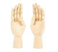 Zerodeko Modelli di Mani in Legno Articolate per Schizzi Burattini Snodabili Creativi per Disegno e Decorazione Set 2 Pezzi Mano Lato Sinistro e Destro per Studenti e