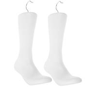 Zerodeko Modello di Piede Manichino Donna 2 Pezzi in Plastica Bianco per Esposizione Scarpe e Prolungare Vita Calzature