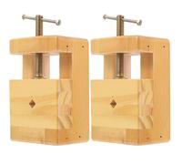 Zerodeko Morsetto per Intaglio del Legno Set da 2 Pezzi, Strumento di Fissaggio per Incisione di Sigilli in Legno, Morsetto Compatto per Incisione Artigianale e Attività Manuali,