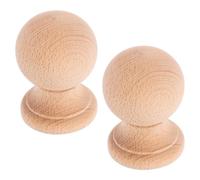 Zerodeko Ornamenti Pinnacoli in Legno Grezzo 2 Pezzi da 10 CM, per Cappucci Recinzione e Pali Letto, Adatti a Balaustre Scale e Progetti di Restauro
