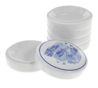 Zerodeko Paletta Ceramica a Cinque Strati Rotonda per Pittura e Acquerello | Vassoio Bianco Impilabile, Uso Creativo per Artisti, Decorazione Casa, per Pigmenti Stile Casuale