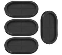 Zerodeko Passacavi in Gomma Antiscivolo 4 Pezzi per Fori 40x80 Mm, Guarnizione Isolante e Ignifuga per Protezione Cavi in Impianti Elettrici Industriali