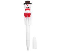 Zerodeko Penna a Sfera Natalizia con Design Creativo e Braccia da Boxe, Penna in Plastica Bianca per Decorazioni Scuola, Scrittura Fluida per Uso Quotidiano e Natale
