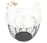 Zerodeko per Uova con Coperchio in Materiale e Ferro Grande Design a Gallina Adorabile, la Cucina la Casa