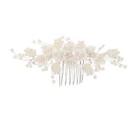 Zerodeko Pettine per Capelli da Sposa Copricapo Floreale Perle Finte Accessori per Matrimonio Adatto per Acconciature Raccolte Leggero e Confortevole per Sposa Damigelle e Donne
