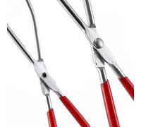 Zerodeko Pinza in Acciaio Inossidabile per Bottiglie e Barattoli, Antiscottatura e Facile da Sollevare, per Cucina, Ristorante e Bar, Clip Antiscivolo Rossa