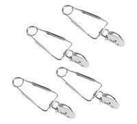 Zerodeko Pinze per Alimenti in Acciaio Inox 4 Pezzi, Pinza da Cucina a Molla Multifunzione, Clip per Lumache e Frutti di Mare, Utensili per Barbecue e Buffet, Uso una Mano per Ristoranti