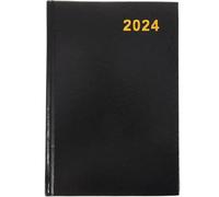 Zerodeko Planner Annuale con Copertina in PU Nera Agenda Giornaliera Leggera per Gestione Taccuino Programmazione e Diario per Studenti e Impiegati