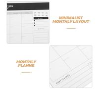 Zerodeko Planner Mensile Non Datato Formato A4, Piccolo Quaderno di Pianificazione Agenda Settimanale e Lista delle Cose, Calendario Portatile per Ufficio e Uso Personale