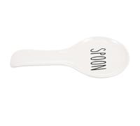 Zerodeko Poggiamestolo Supporto per Cucchiaio da Cucina in Bianco Design a Lettere, Resistente alla Lavastoviglie, per e Riunioni di Famiglia