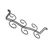 Zerodeko Porta Calici in Ferro Nero Organizer Sospeso per 6 Bicchieri da Vino, Scaffale per Asciugare e Esporre, per Cucina e Ripiani da Banco