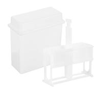Zerodeko Porta Vetrini in Plastica Bianco Design a Scanalature per 24 Vetrini da Microscopio, Adatto per Applicazioni di Patologia e Istologia in Ricerca Scientifica e Didattica Scolastica