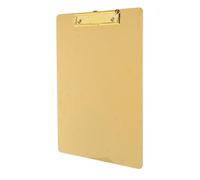 Zerodeko Portablocco in Acciaio Inox 304 Formato A4 Dorato, Tavoletta Portadocumenti Clip Resistente, Cartellina per Appunti per Ufficio, Scuola e Casa - Taglia l Bordi Arrotondati