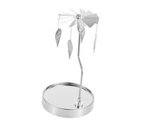 Zerodeko Portacandele Rotondo Portacandele Rotanti per Tealight Candeliere Girevole da Tavolo Acciaio Inossidabile