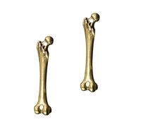 Zerodeko Portachiavi Ciondolo a Forma di Osso in Ottone Piccolo Set 2 Pezzi Decorazione da Appendere Leggera e Portatile per Borse Valigie Auto e Uffici Accessorio Creativo per Fai da