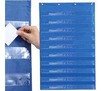 Zerodeko Portadocumenti da Parete Trasparente Striscia di Carta Borsa Appesa Organizzatore per Ufficio e Scuola Tasca Sospesa per Supporto Didattico e Insegnamento in Età Prescolare