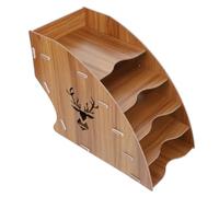 Zerodeko Portadocumenti da Scrivania in Legno Marrone per Lettere e Fatture | Montaggio Semplice, Gestione dello Spazio, Stile Minimale, Uso per Casa e Ufficio, Design Elegante