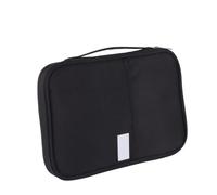 Zerodeko Portafoglio Porta Passaporto da Viaggio, Organizer Documenti | Tasca Multipla, Protegge i Dati Personali, Design Portatile, Tessuto Nero, Formato per Spostamenti