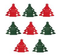 Zerodeko Portaposate Natalizio a Forma di Albero di Natale 8 Pezzi, Copri Posate Rosso, Leggero, per Festa e Natale, per Coltello e Forchetta