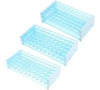 Zerodeko Portaprovette da Laboratorio 3 Pezzi 50 Fori, Struttura Robusta in Pp, Organizer per Provette da Centrifuga per Esperimenti e Ricerche Scientifiche
