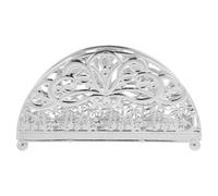 Zerodeko Portatovaglioli in Metallo Argento Design a Mezzaluna, Resistente All'usura e Pratico, per Decorazioni da Tavola in Stile Vintage
