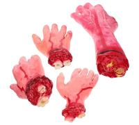 Zerodeko Prop Umano Mano Spezzata 4 Pezzi in Silicone per Scherzi | Design Horror per Feste e Spettacoli, Leggero da Trasportare, Atmosfera di Halloween, Decorazioni di Scena