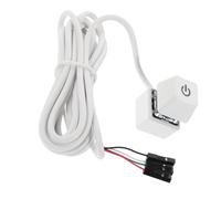 Zerodeko Pulsante di Accensione per Case PC Desktop Cavo Prolunga 1,65 M, Interruttore Esterno per Avvio Remoto Pc, Compatto per Ufficio e Uso Bar Colore Casuale