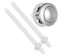 Zerodeko Pulsante per Serbatoio Wc a Doppio Risciacquo in Plastica Argento Asta, Accessorio per Coperchio Cassetta Facile da Installare, Ricambio per Bagno Colore Casuale