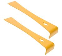 Zerodeko Raschietto Resistente e Non Facile da Piegare Acciaio Inossidabile 2 Pezzi per Arnia in Leva Solleva Telai Strumento Giallo per Apicoltura