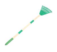 Zerodeko Rastrello Plastica con Manico Staccabile e 14 Denti per Giardinaggio Efficiente, la Pulizia di Foglie e Detriti in Giardini e Parchi