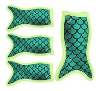 Zerodeko Reusable Sleeves per Ghiaccioli 4 Pezzi, Forma Sirena, Verde, in Gomma e Poliestere, per Barbecue in Giardino e Party Colore Casuale
