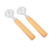 Zerodeko Rullo Tagliapasta in Lega di Zinco 2 Pezzi Manico, Rotella per Pizza e Biscotti, Utensile per Decorazioni a Griglia, Resistente e Facile da Usare per Cucina e Pasticceria