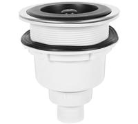 Zerodeko Scarico Lavello Parrucchiere in Ceramica con Filtro in Acciaio Rimovibile Tappo Lavatesta Professionale Anti-capelli Facile Installazione e Manutenzione per Negozi di Taglio