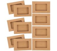 Zerodeko Scatole Porta Buste Scatoline Leggere e Pratiche 10 Kraft Finestra Aperta Design Semplice ed per Cataloghi e Cartoline